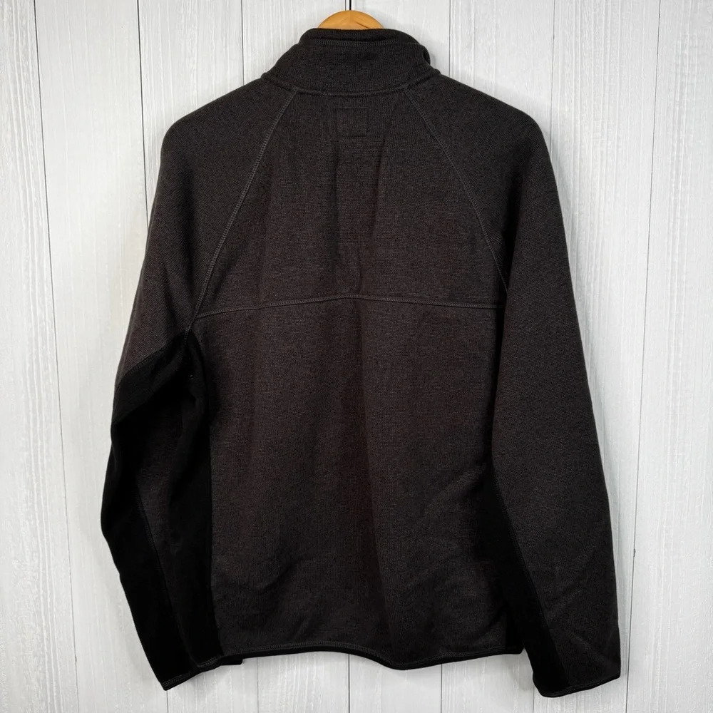 J. Crew Men's Nordic Half Zip Pullover Polartec Fleece Charcoal Gray Sweater